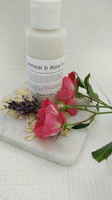 Gentle handmade face wash that cleans and moisturizes without pulling.