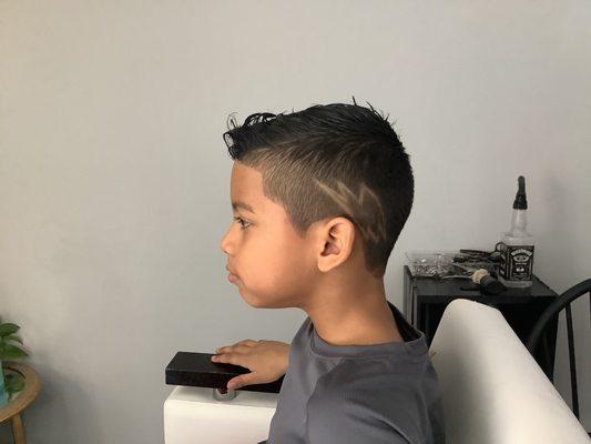 Kids haircut with design