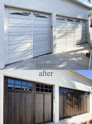 New garage door installation