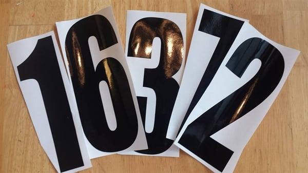 6" impact Race Numbers only 30 cents each!