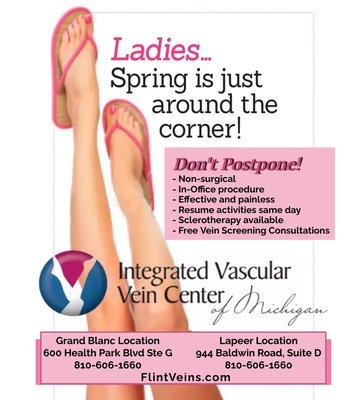 Spring is just around the corner.  Are your legs ready?