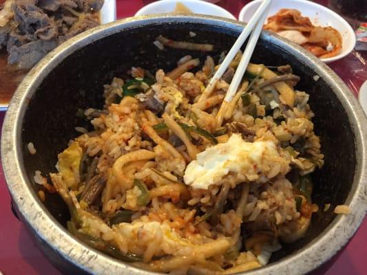 Dolsot Bibimbap (after mixed with gochujang)