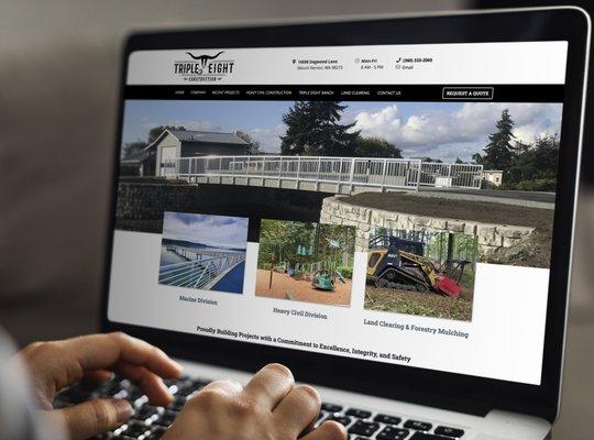 Website Design: Triple Eight Construction | Mount Vernon, WA