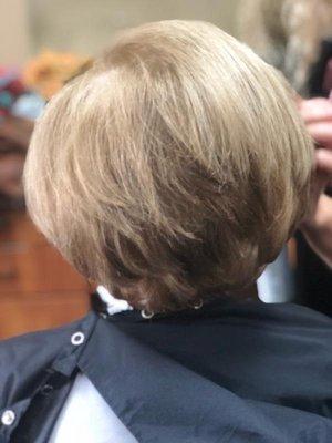 Color, cut and highlights by Senaida Lopez