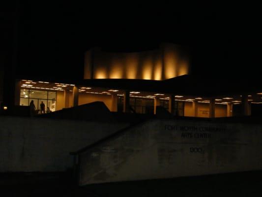 The Fort Worth Community Arts Center. Just inside the front doors is the Hardy and Betty Sanders Theater