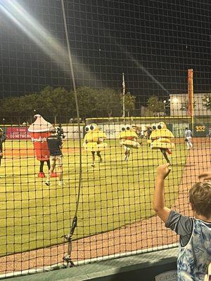 The biscuit races.  Chicken beat Bacon and Butter if you are keeping score