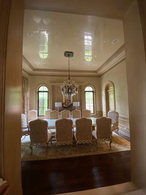 Inceiling speakers, lighting control and window treatments