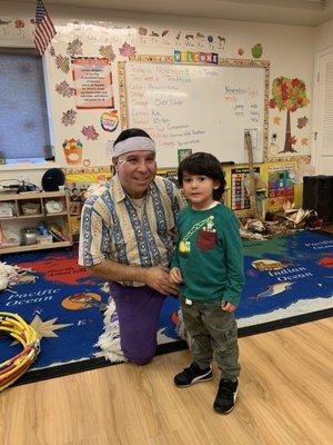 For Thanksgiving, we invited Mr. Eric Runningpath to teach our children about Native American culture.