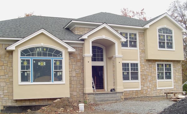 Stucco with eifs stucco trim package