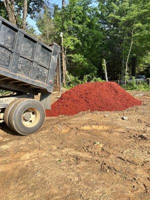 RED MULCH- 45.00 per yard