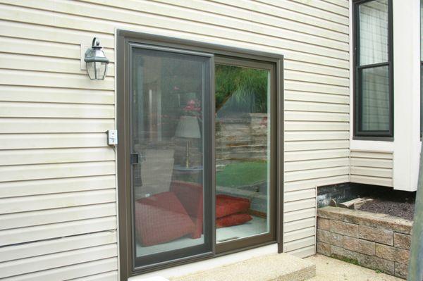 Alside 6400 series Promenade patio door in Bronze exterior Wexford PA