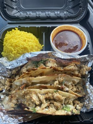 Chicken Tacos with rice