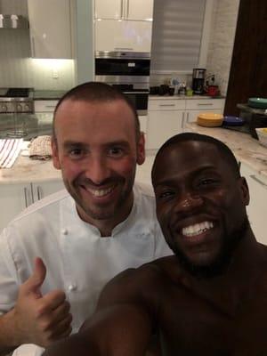 Cooking for actor Kevin Hart and his family.