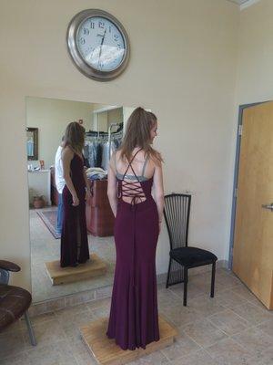 Back view
 
 *Hemmed, took in the waist, and shortened the neckline