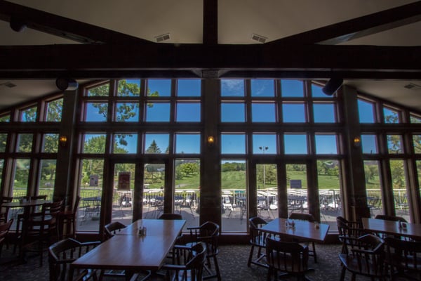 View outside from the restaurant at the Cary Country Club