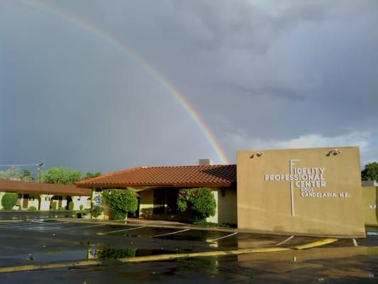 Located inside Fidelity Plaza, at the NE corner of Candelaria & Wyoming.