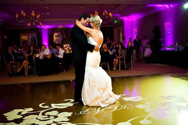 Monogram & GOBO Projection on the dance floor