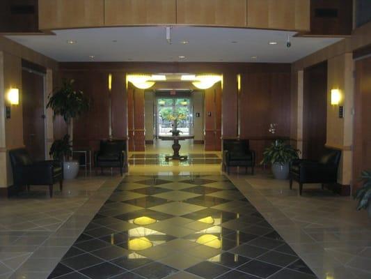 Inside our lobby of Boyd Hall