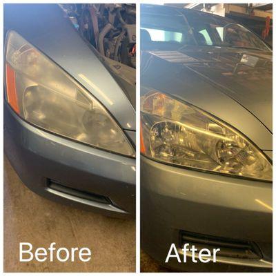 JULY SPECIAL! Headlight restoration $50.00