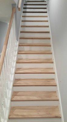 wood stair cases- stain/paint