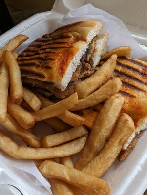 Panini and fries