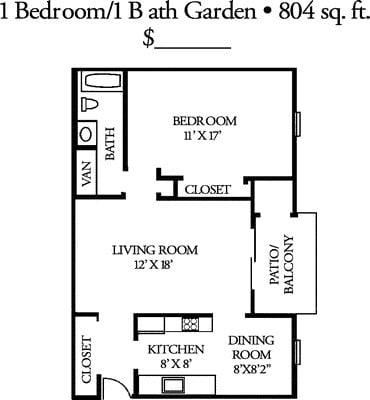 one bedroom floorplan