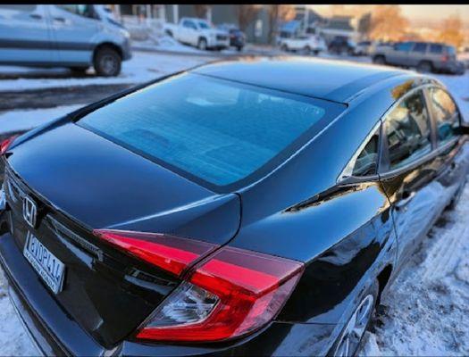 This poor Civic was caught in 2 hail storms! 

Now it looks like it just came off the showroom floor!