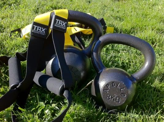 The TRX and kettlebells, staple equipment at TUF