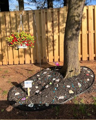 Our new Kindness Rock Garden.  Please help our garden grow.  Feel free to take a painted rock for inspiration or leave a couple.