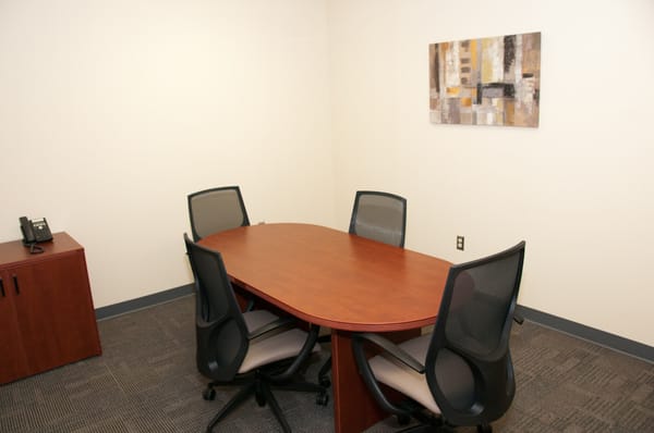 Our small conference room is available for rent by the hour or by the day.