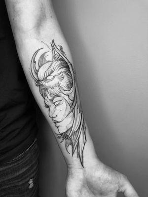 Half arm tattoo