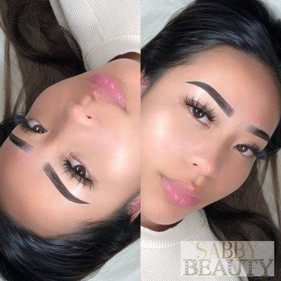 Ombré brows machine shading  lasts 1-3yrs