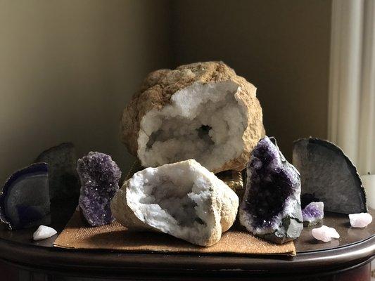 Here at The Astrology Boutique we carry various crystals & minerals to be sure you are entering a warm and peaceful environment.