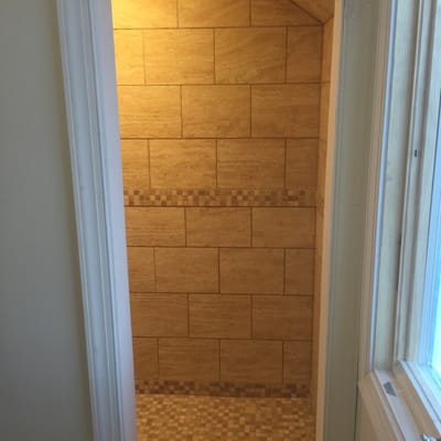 Custom tile work in a shower