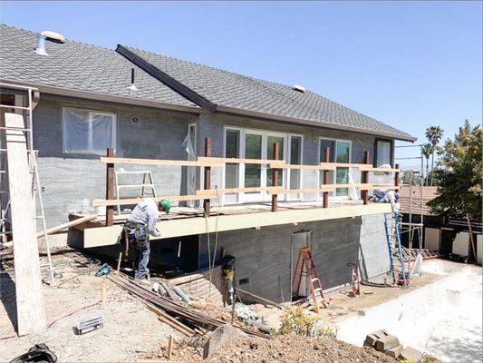 Second story addition and pool remodeling