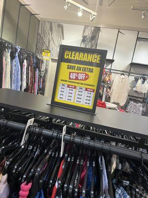 Clearance sale