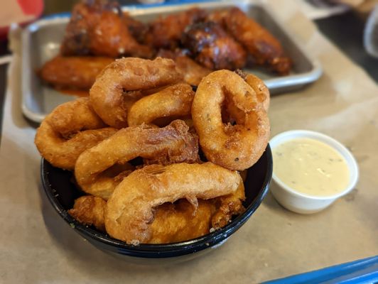 Beer battered onion rings