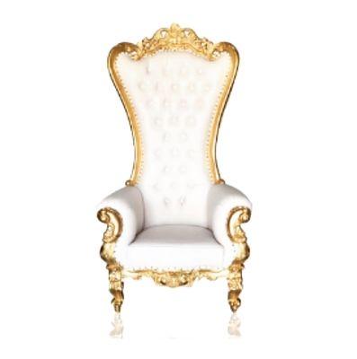 Gold and White Throne Chair