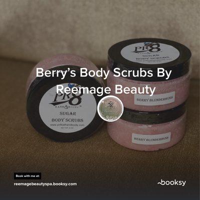 Our amazing fruity sugar scrub Berry Blunderbuss! 
Check our website Pr8bathandbooty.com