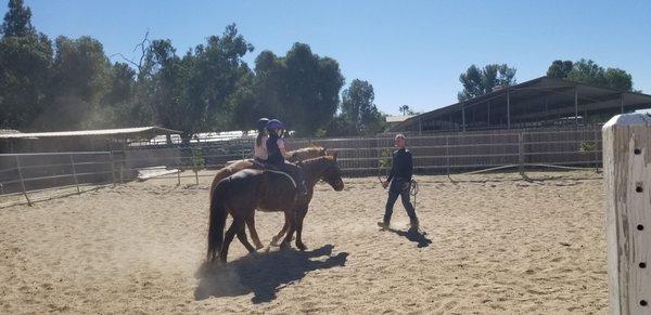 These are my 2 girls Angelina and Amelia they love riding with Cody