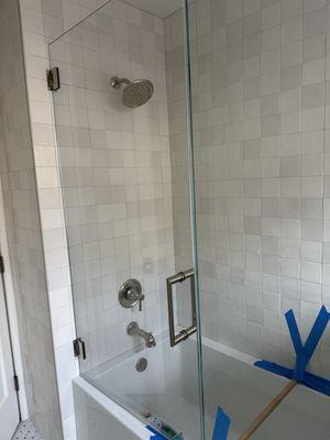 New shower surround