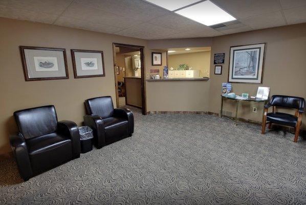 Dental office waiting area