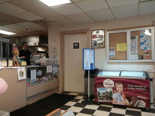 Front counter and ice cream