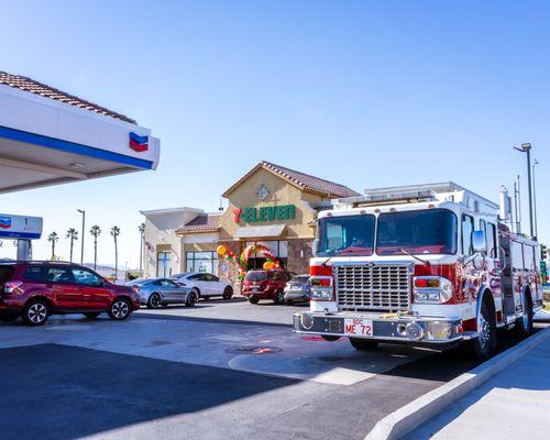 Local Fire Department stopping in for a mid day snack!