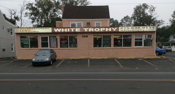 WHITE TROPHY CO
 2248 Bristol Pike RT13
 BENSALEM PA
 215-638-9134
 Mon-Thur 9 to 3::30