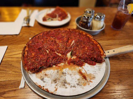 Spinach and mushrooms deep dish