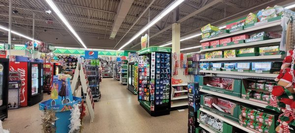 View of aisles and store