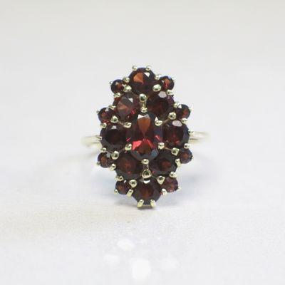 Garnet Cluster ring