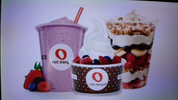 Smoothie, original flavor yogur t and parfait