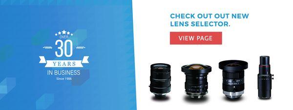 Large selection of machine vision lenses